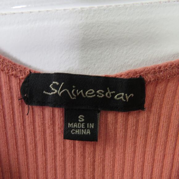 Forever 21 Shinestar Pink Ribbed Bodysuit Small - Picture 2 of 4